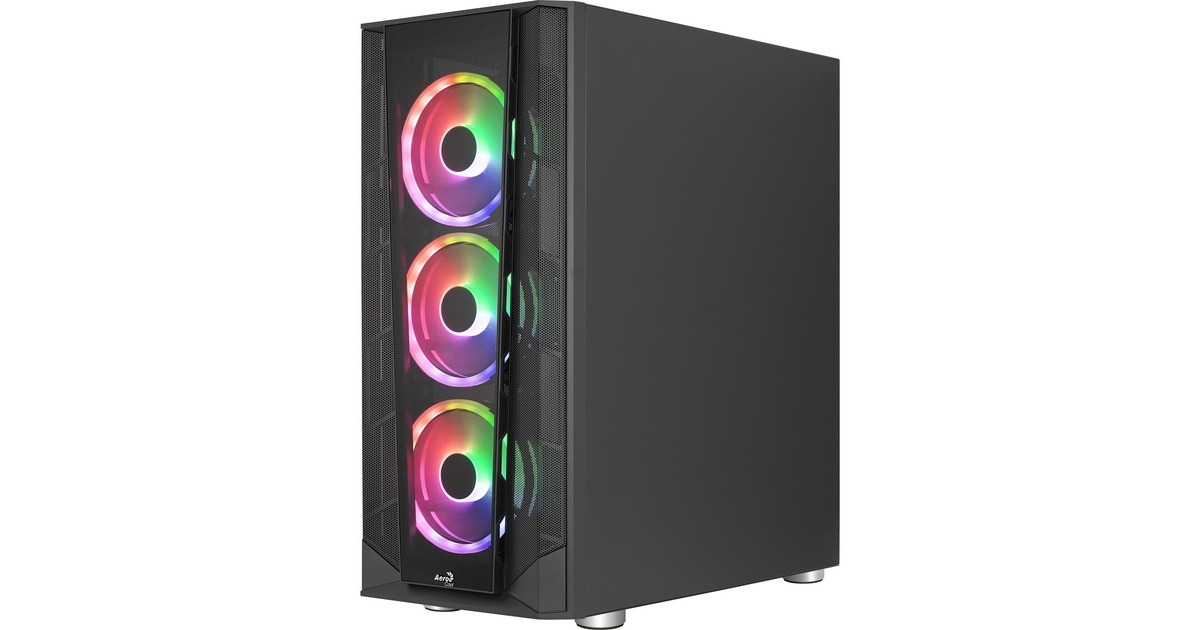 Aerocool PRISMBKV3 Caja PC ATX Negra 4 Ventiladores ARGB Frontal Lateral  Cristal Templado, Cajas de torre negro, Midi Tower, PC, Negro, ATX, micro  ATX, Mini-ITX, ABS, SPCC, Atrás, Frente