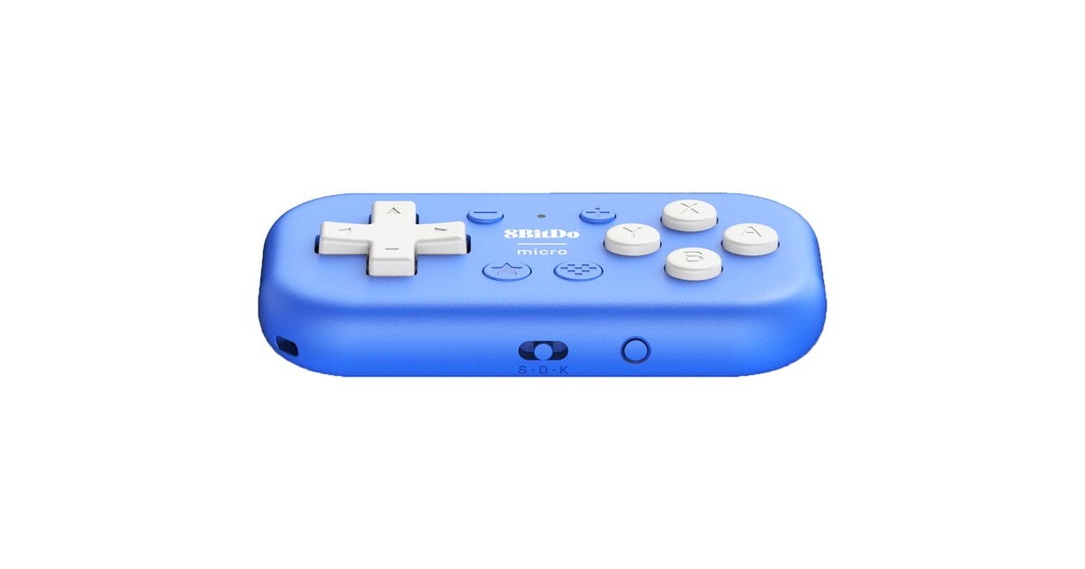 Gamepad 8BitDo Micro – Azul - Compatibilidad Switch, Android