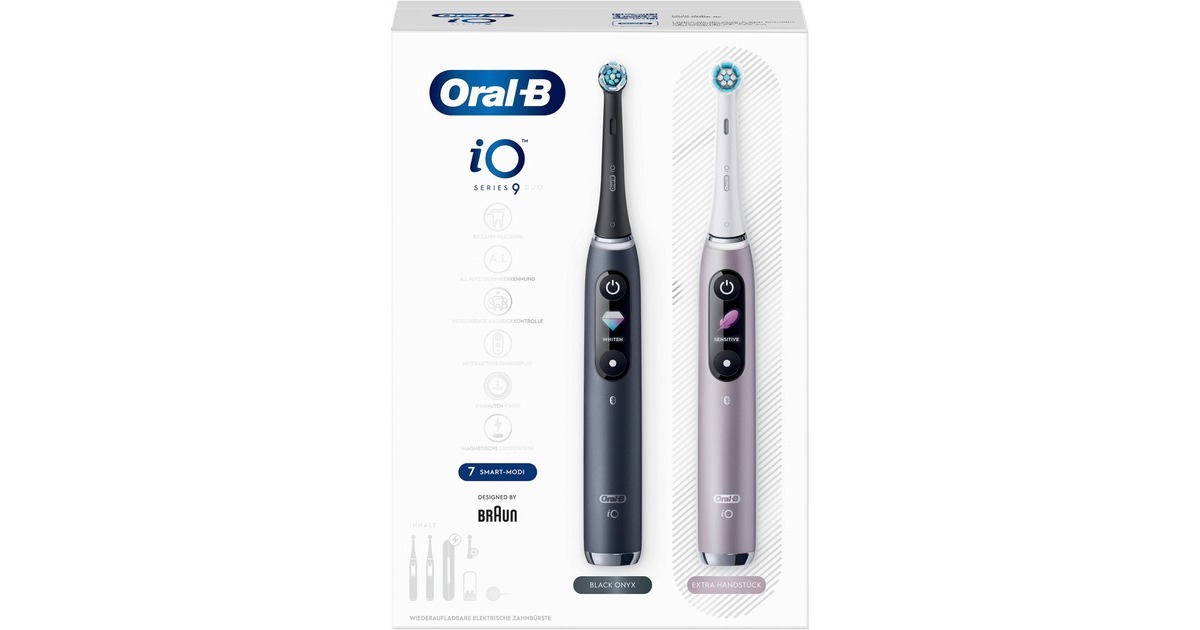 Oral-B Oral-B iO Series 9, Cepillo de dientes eléctrico negro/rosado
