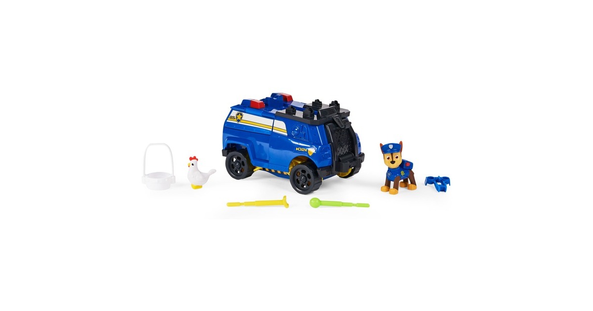 Paw Patrol, Chase Rise and Rescue - Coche de juguete transformable con  figuras de acción y accesorios, juguetes para niños a partir de 3 años