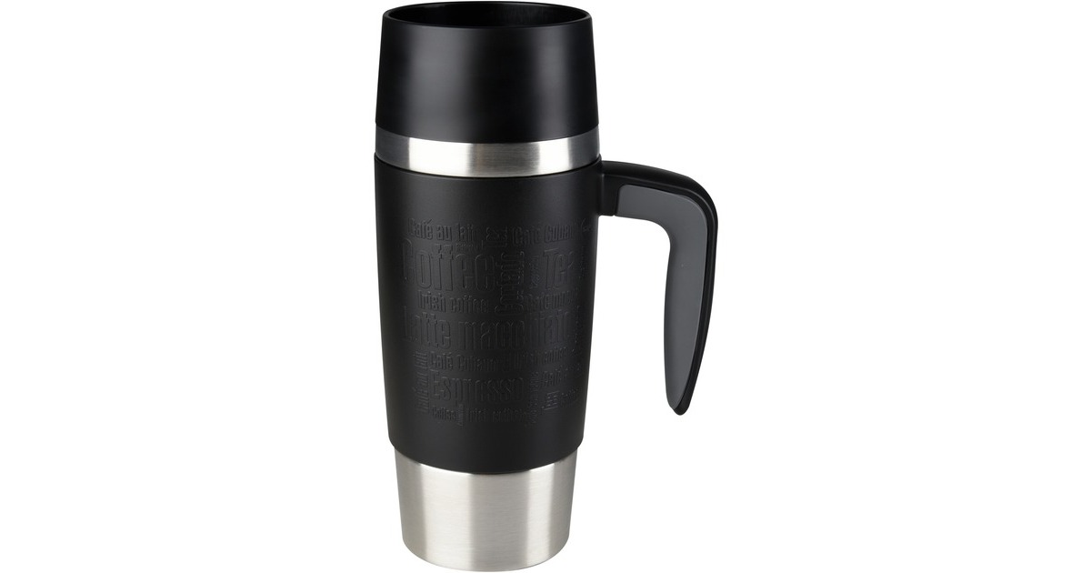 Travel mug with a handle