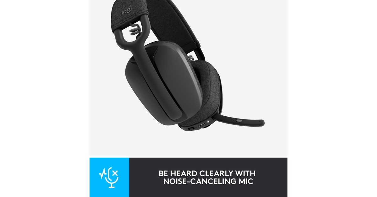 Logitech Zone Vibe 100 - Auriculares inalámbricos ligeros sobre la oreja  con micrófono de cancelación de ruido, auriculares Bluetooth multipunto