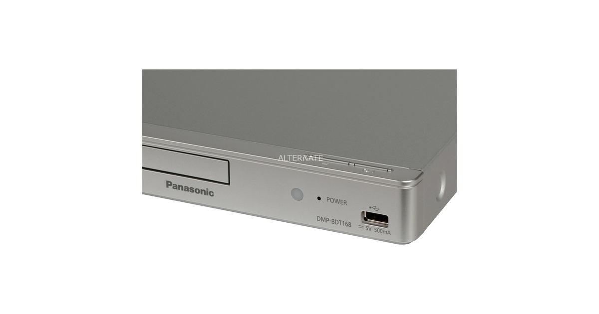 Panasonic dmp-bdt168eg lecteur dvd/blu-ray lecteur blu-ray compatibilité 3d  argent DFX-174197 - Conforama