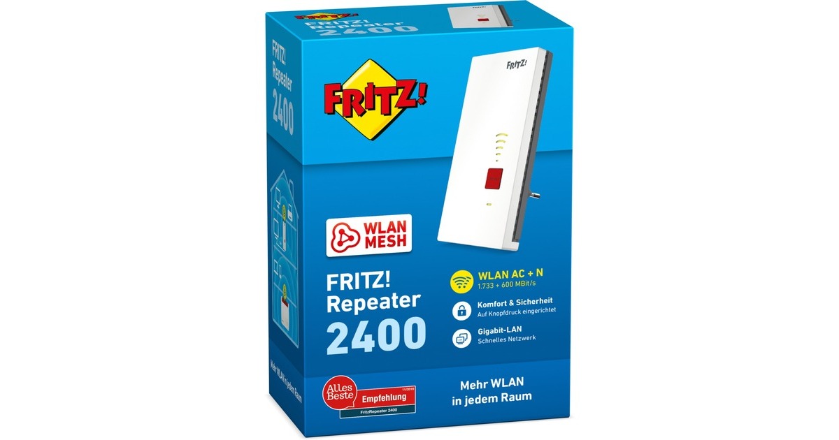 AVM FRITZ!Repeater 2400 WLAN Repeater 2.4GHz, 5GHz