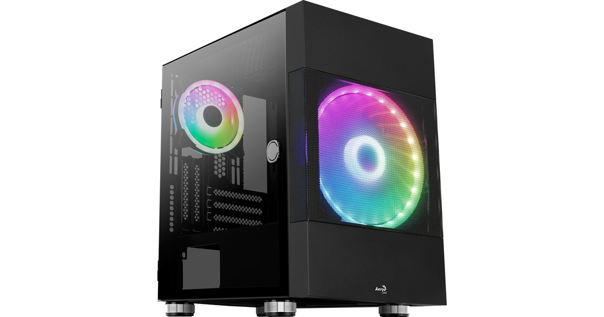 Caja Micro ATX Aerocool Cube Atomic Black 