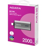 ADATA SC750-2000G-CCBK, Unidad de estado sólido titanio