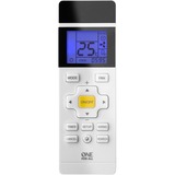 One for all URC 1035 mando a distancia IR inalámbrico Aire Acondicionado Botones blanco, Aire Acondicionado, IR inalámbrico, Botones, Pantalla incorporada, Negro, Blanco