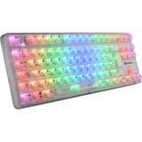 Sharkoon Crystal Shark, Teclado para gaming blanco