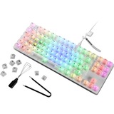 Sharkoon Crystal Shark, Teclado para gaming blanco