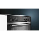 Siemens PQ211KA10 sets de electrodoméstico de cocina Cerámico Horno eléctrico, Juego de cocina negro/Acero fino, Cerámico, 4 zona(s), Vidrio y cerámica, Negro, Tocar, 58,3 cm