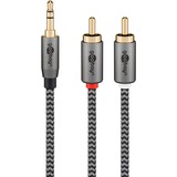 goobay 65284, Cable negro/Plateado