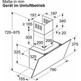 Bosch DWK85DK60, Campana extractora negro