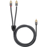 goobay 65302, Cable negro/Plateado