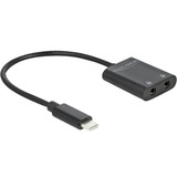 DeLOCK 66563 tarjeta de audio 2.0 canales USB, Adaptador negro, 2.0 canales, 32 bit, 98 dB, USB