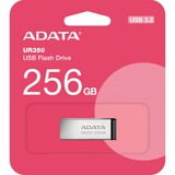 ADATA UR350-256G-RSR/BK, Lápiz USB níquel/Negro