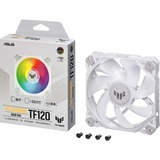 ASUS TUF GAMING TF120 ARGB White, Ventilador blanco/Transparente