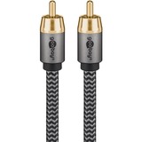 goobay 65297, Cable negro/Plateado