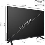 Telefunken QF32AN750S, Televisor LED negro