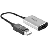 Lindy 41094 adaptador de cable de vídeo 0,11 m DisplayPort HDMI Gris, Convertidor negro/Gris, 0,11 m, DisplayPort, HDMI, Hembra, Macho, Derecho