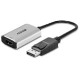 Lindy 41094 adaptador de cable de vídeo 0,11 m DisplayPort HDMI Gris, Convertidor negro/Gris, 0,11 m, DisplayPort, HDMI, Hembra, Macho, Derecho