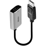 Lindy 41094 adaptador de cable de vídeo 0,11 m DisplayPort HDMI Gris, Convertidor negro/Gris, 0,11 m, DisplayPort, HDMI, Hembra, Macho, Derecho