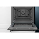 Siemens iQ100 HB113FBS1 horno 66 L A Negro, Acero inoxidable acero fino/Negro, Medio, Horno eléctrico, 66 L, 66 L, 50 - 270 °C, Integrado