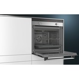 Siemens iQ100 HB113FBS1 horno 66 L A Negro, Acero inoxidable acero fino/Negro, Medio, Horno eléctrico, 66 L, 66 L, 50 - 270 °C, Integrado