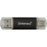 Intenso Twist Line 256 GB, Lápiz USB antracita/Transparente