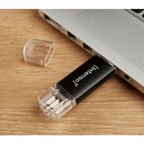 Intenso Twist Line 256 GB, Lápiz USB antracita/Transparente