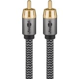 goobay 65298, Cable negro/Plateado