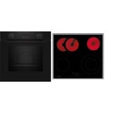 Neff B2CCG6AK3, Juego para horno negro/Acero fino