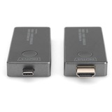 Digitus DS-55324, Alargador de HDMI negro/Plateado