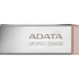 ADATA UR350-256G-RSR/BG, Lápiz USB níquel/Marrón