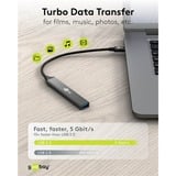 goobay 74460, Hub USB gris