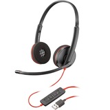 HP Poly Blackwire C3220 USB-A Headset, Auriculares con micrófono negro