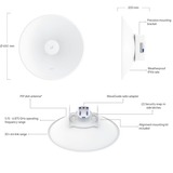 Ubiquiti UISP-Dish, Antena de radio direccional blanco