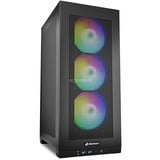 Sharkoon REBEL C20 ITX RGB, Cajas de torre negro