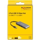 DeLOCK 64111, Hub USB gris