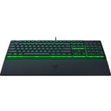 Razer Ornata V3 X teclado USB QWERTZ Alemán Negro, Teclado para gaming negro, Completo (100%), USB, Interruptor de membrana, QWERTZ, LED RGB, Negro