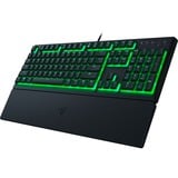 Razer Ornata V3 X teclado USB QWERTZ Alemán Negro, Teclado para gaming negro, Completo (100%), USB, Interruptor de membrana, QWERTZ, LED RGB, Negro