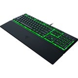 Razer Ornata V3 X teclado USB QWERTZ Alemán Negro, Teclado para gaming negro, Completo (100%), USB, Interruptor de membrana, QWERTZ, LED RGB, Negro