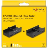 DeLOCK 64285, Hub USB negro