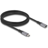 DeLOCK 81202, Cable alargador negro/Gris