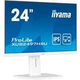 iiyama XUB2497HSU-W2, Monitor LED blanco (mate)