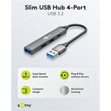 goobay 74458, Hub USB gris