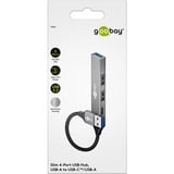 goobay 74458, Hub USB gris