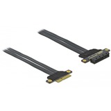 DeLOCK 85768 tarjeta y adaptador de interfaz Interno PCIe, Tarjeta de ampliación PCIe, PCIe, Negro, Verde, 0,3 m, 1 pieza(s)