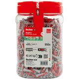 fischer DUOPOWER 6x30, Pasador gris claro/Rojo