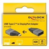 DeLOCK 64120 Adaptador gráfico USB 3840 x 2160 Pixeles Gris gris/Negro, 3.2 Gen 1 (3.1 Gen 1), USB Tipo C, Salida DisplayPort, 3840 x 2160 Pixeles
