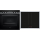 Siemens HE578ABS1, Juego de cocina negro/Acero fino